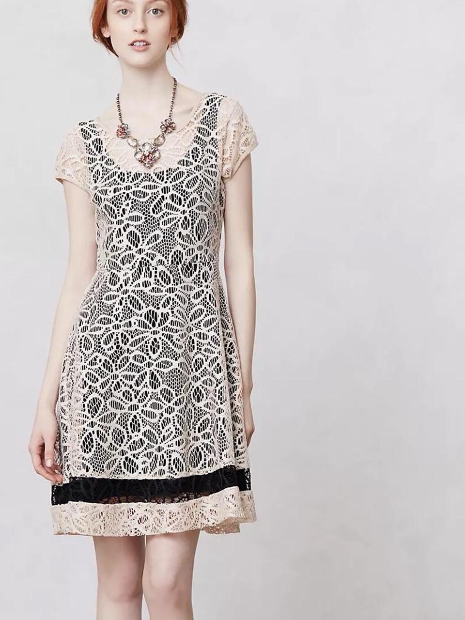 Anthropologie Maitland Lace Dress In Xs